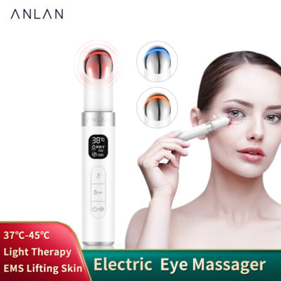 ANLAN Eye Massager Electric 45℃ Hot EMS Eye Skin Lift Anti Age Wrinkle Skin Care Tool Vibration Massage Relax Eyes Phototherapy