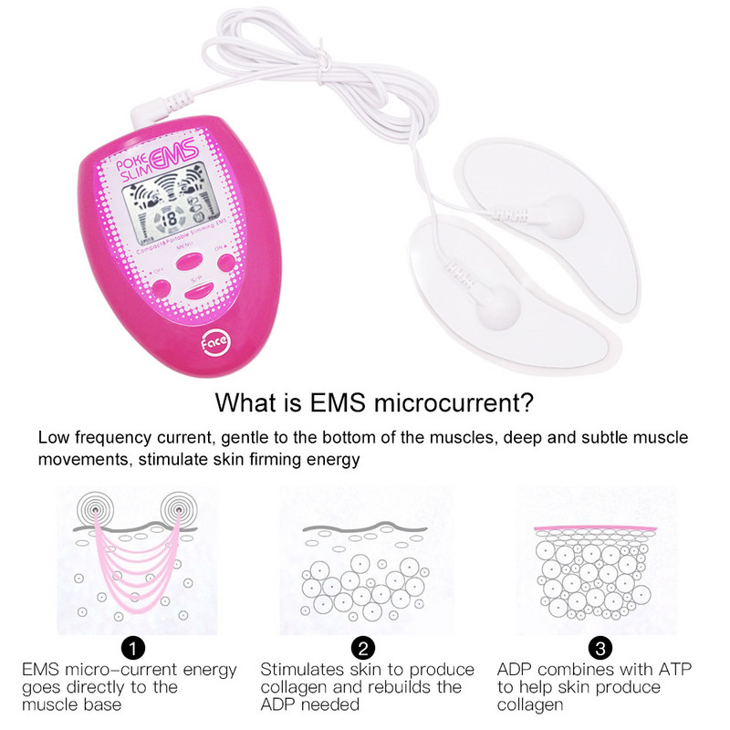 Električni EMS masažer za lice Uređaj za podizanje lica Stimulator mišića Mršavo lice Sagorijevanje masti Njega kože Mršavljenje lica Podizanje kože Ljepota