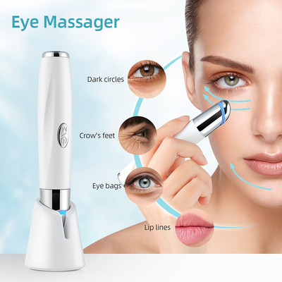Masažer za oči s toplim oblogom od 42°C Purple/Red/Blue Light Skin Care Essence Importer Vibration Massager Smanjenje podočnjaka