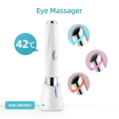 42℃ Hot Compress szemmasszírozó lila/piros/kék világos bőrápoló esszencia importőr vibrációs masszírozó sötét karikák csökkentése