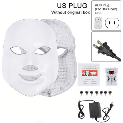 Dispozitiv de înfrumusețare cu fotoni cu LED 7 culori Mască facială cu LED Mască pentru terapie cu fotoni cu LED Mască pentru terapie cu lumină Mască pentru acnee Mască cu LED pentru frumusețea gâtului