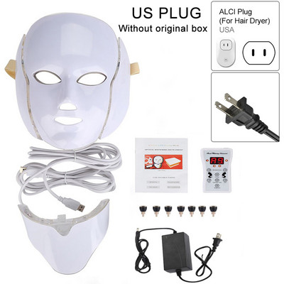 Dispozitiv de înfrumusețare cu fotoni cu LED 7 culori Mască facială cu LED Mască pentru terapie cu fotoni cu LED Mască pentru terapie cu lumină Mască pentru acnee Mască cu LED pentru frumusețea gâtului
