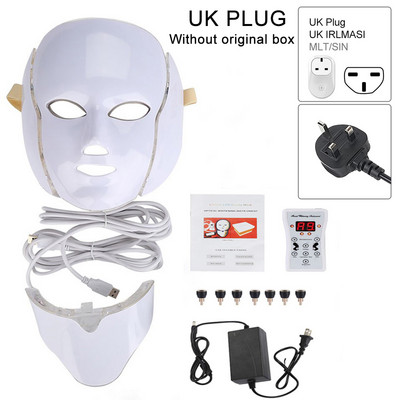 Dispozitiv de înfrumusețare cu fotoni cu LED 7 culori Mască facială cu LED Mască pentru terapie cu fotoni cu LED Mască pentru terapie cu lumină Mască pentru acnee Mască cu LED pentru frumusețea gâtului