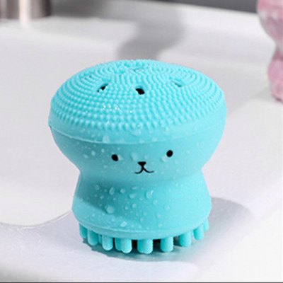 Arctisztító kefék Szilikon Cute Octopus Arctisztító Pórustisztító Hámlasztó Arcradír Mosókefe Bőrápoló eszközök