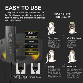 Νέα άφιξη Μάσκα LED Υπέρυθρη Θεραπεία Περιποίησης Προσώπου 3 Χρωμάτων Μάσκα Προσώπου με Φως LED Ομορφιά Υγεία Περιποίηση δέρματος Dropshipping