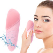 Elektromos arctisztító kefe Bőrápoló pórusok Tiszta Lifting Anti Aging 2 az 1-ben Vibrációs Forró Kompresszió Szemnek Arcmasszírozó készülék