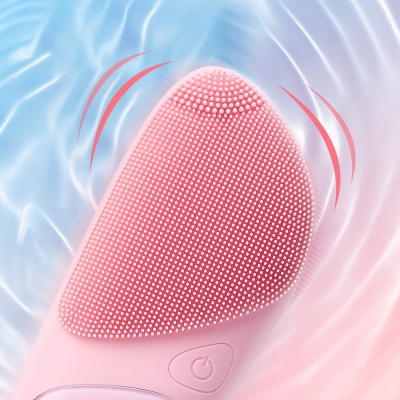 Elektromos arctisztító kefe Bőrápoló pórusok Tiszta Lifting Anti Aging 2 az 1-ben Vibrációs Forró Kompresszió Szemnek Arcmasszírozó készülék