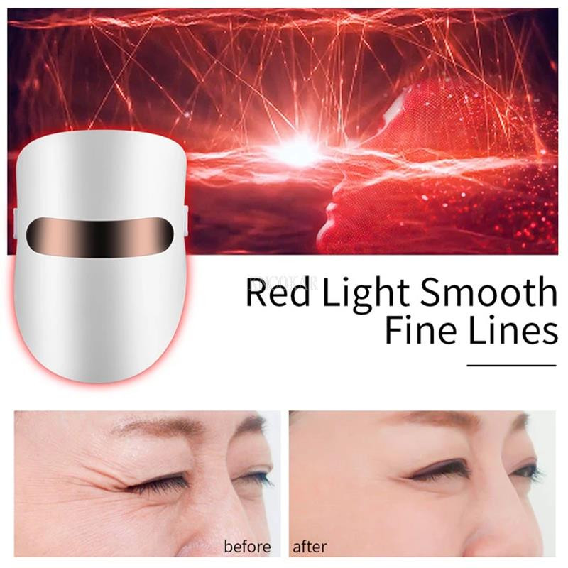 LED Light Therapy Face Mask Antiaging Anti Wrinkle Beatuy Tool Facial