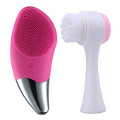 Kétoldalas szilikon arctisztító kefe Beauty Eye Massager hordozható lágyszálas arcmasszázs bőrápoló eszköz