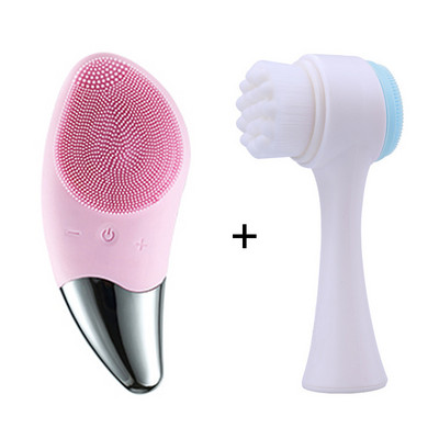 Kétoldalas szilikon arctisztító kefe Beauty Eye Massager hordozható lágyszálas arcmasszázs bőrápoló eszköz