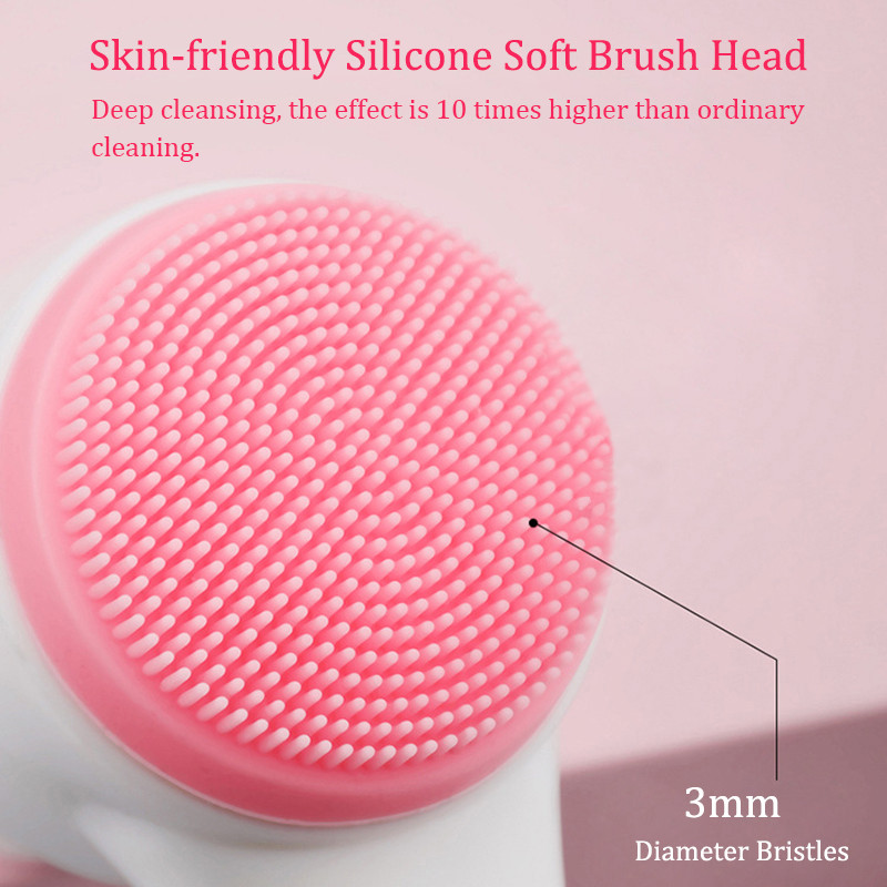 Kétoldalas szilikon arctisztító kefe Beauty Eye Massager hordozható lágyszálas arcmasszázs bőrápoló eszköz