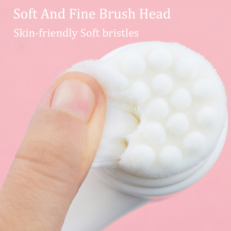 Kétoldalas szilikon arctisztító kefe Beauty Eye Massager hordozható lágyszálas arcmasszázs bőrápoló eszköz
