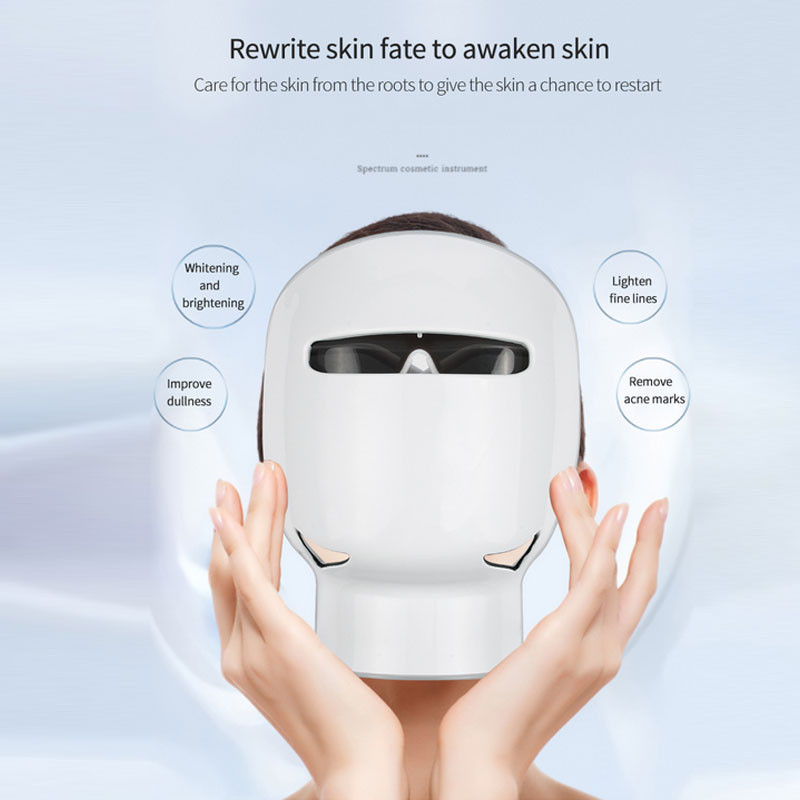 Mască de față LED Terapie cu lumină infraroșu 3 culori PDT Îngrijirea pielii Întinerirea pielii Anti acnee Îndepărtarea pistruilor Mască de frumusețe
