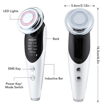 7 σε 1 EMS Face Massager Red Light Photon Therapy Skin Care Ραδιοσυχνότητες Anti Aging Beauty Μικρορεύματα Facial Lift Machine