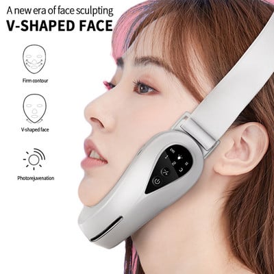 RUBYONLY V-Face Shaping Massager Face Lifting Machine Electric Vibration Slimming Double Chin Reducer V-Line Cheek Lift Up