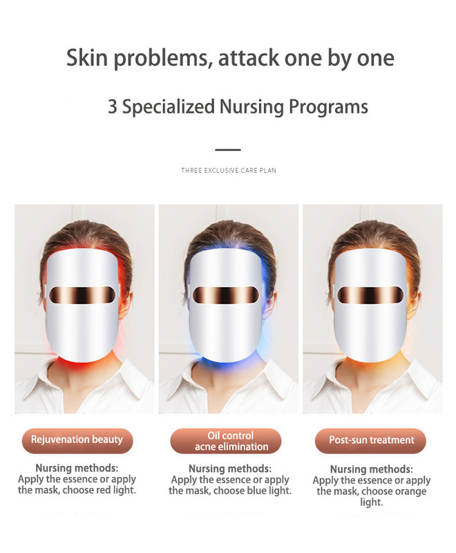 mască de terapie tratament cu lumină lifting pielea feței rozacee mască fototerapie mașină de înfrumusețare facială întinerirea pielii foton cu led roșu