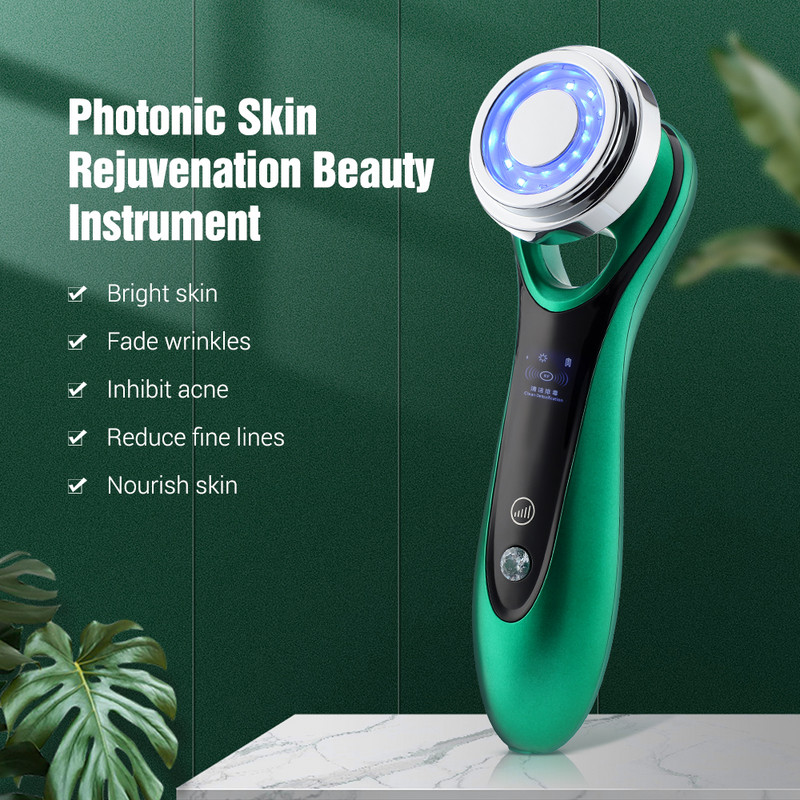 Beauty Photon Face Massager Red Light Therapy Skin Care Microcurrent Face Lift Machine EMS Tightening Anti Wrinkle Facial Clean