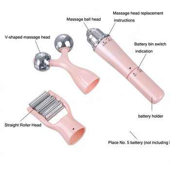 Αισθητικό προϊόν προσώπου 3D Roller Massager for Face Beauty Instrument V Shape Cheekbones Lift Wheel Skin Care Simulator