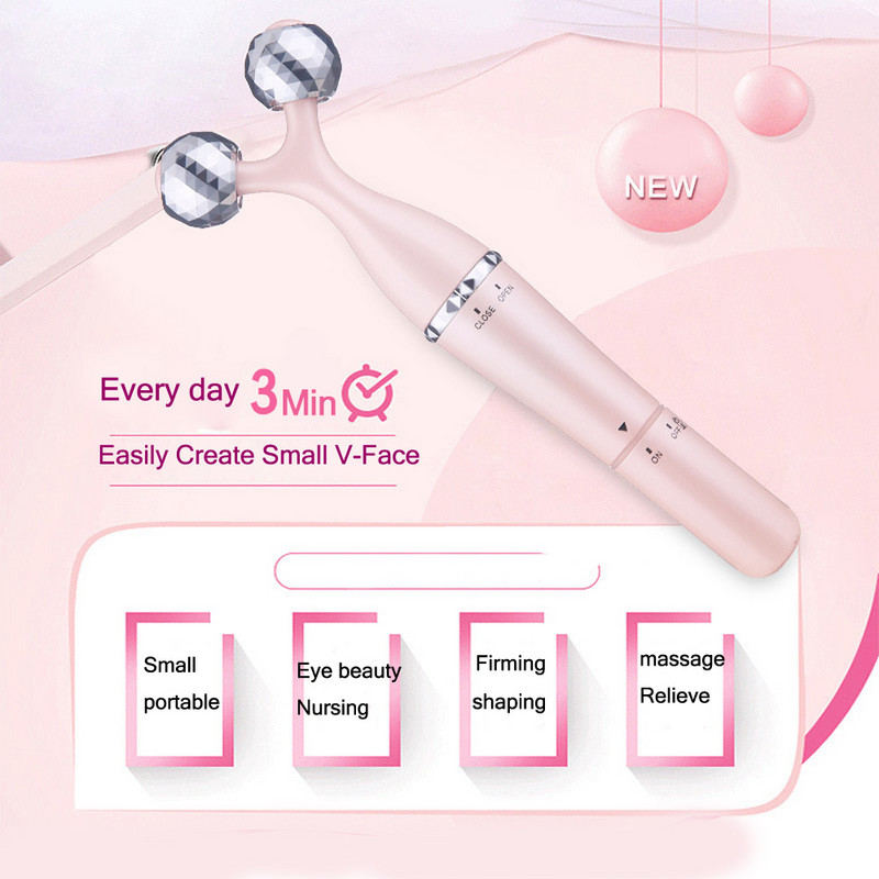 Естетичен продукт за лице 3D ролков масажор за лице Инструмент за красота V-образна форма Скули Повдигащо колело Инструмент за симулатор за грижа за кожата