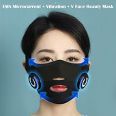 Mască de bandaj pentru masaj facial Femei în formă de V Material pentru față subțire Mașină ABS Masaj de masaj facial pentru obraji Mască electrică de ridicare Slimm U7X0