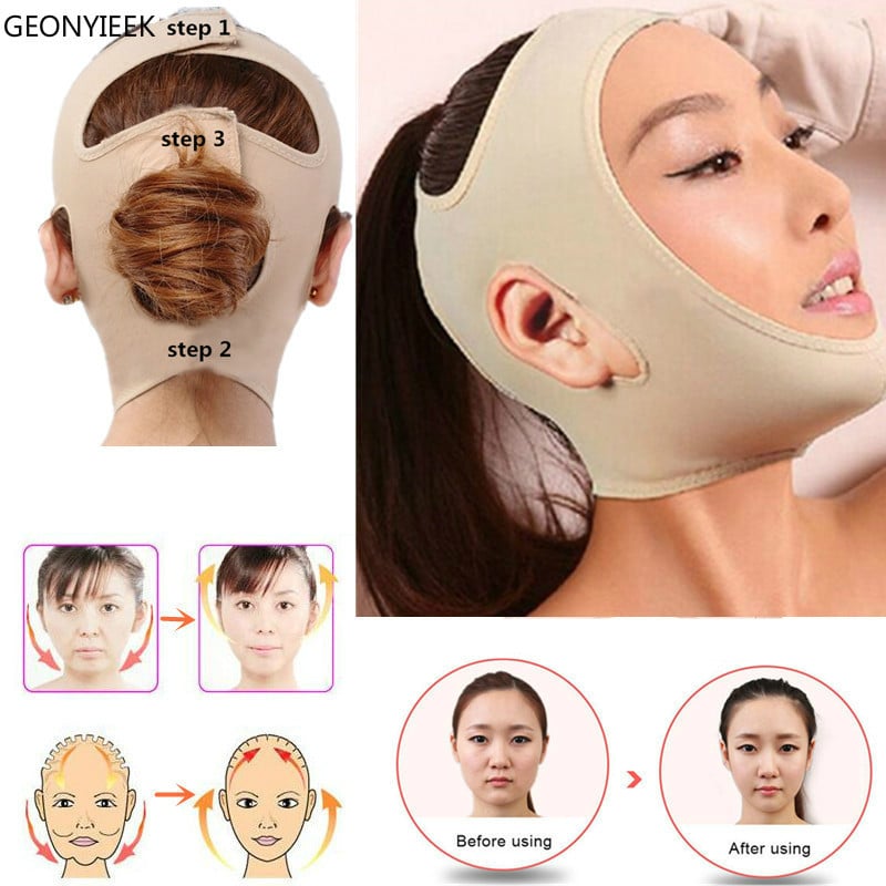 Face Slim V-Line Lift Up maszk Arc Áll Nyak Karcsúsító Vékony Öv Szíj Szépség Finom arc Vékony Arcmaszk Karcsúsító Fásli