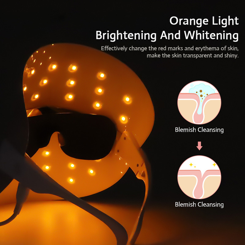 LED-es arcmaszk bőrfeszesítő ránctalanító arcmaszk 3 színű világos LED-es foton arcápoló szépséggép otthoni gyógyfürdő masszázs