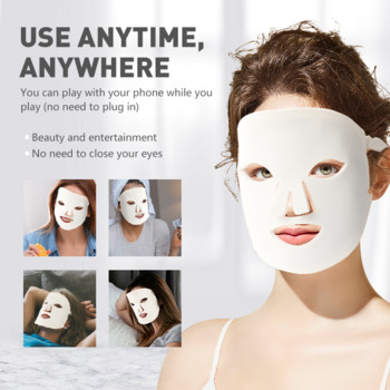 7 цвята LED маска Фотонна фототерапия Подмладяване на кожата Премахване на акне Изсветляване на бръчки Избелване Маска за красота Спектрометър
