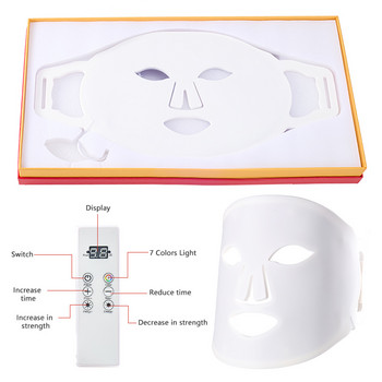 7 Χρώματα LED Μάσκα Φωτοθεραπείας Φωτοθεραπεία Αναζωογόνηση Δέρματος Αφαίρεση Ακμής Ρυτίδα Λάμψη Λεύκανση Μάσκα Ομορφιάς Φροντίδα Φασματόμετρο