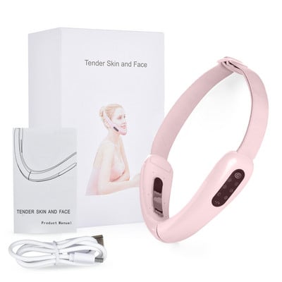 EMS Масажор за лице LED червена светлинна терапия Устройство за повдигане на лице Вибрационен масажор за отслабване на лице Двойна брадичка V-Line повдигащ колан