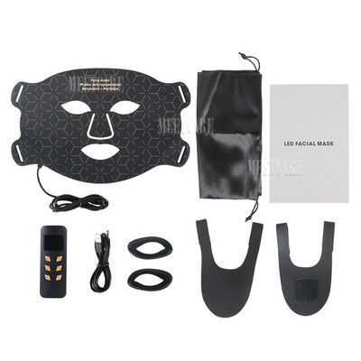 4 spalvų LED veido kaukė Infraraudonųjų spindulių fotonų terapijos profesionali odos atjauninimo priemonė nuo raukšlių šalinimo PDT veido SPA kaukės