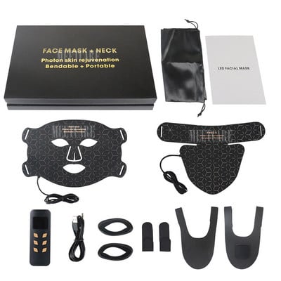 4 spalvų LED veido kaukė Infraraudonųjų spindulių fotonų terapijos profesionali odos atjauninimo priemonė nuo raukšlių šalinimo PDT veido SPA kaukės