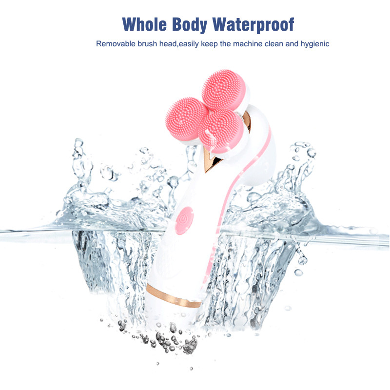 Perie electrică de față Spin Perie de curățare a feței din silicon pentru curățarea în profunzime a pielii Îndepărtarea punctelor negre Curățarea porilor Instrumente de frumusețe pentru față