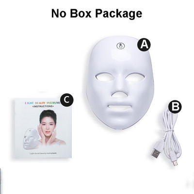 Mască de față pentru terapie cu lumină roșie PDT Photon nou Led 7 culori Îngrijirea pielii faciale Frumusețe și sănătate Spa Dispozitiv de tratament anti-îmbătrânire pentru acnee