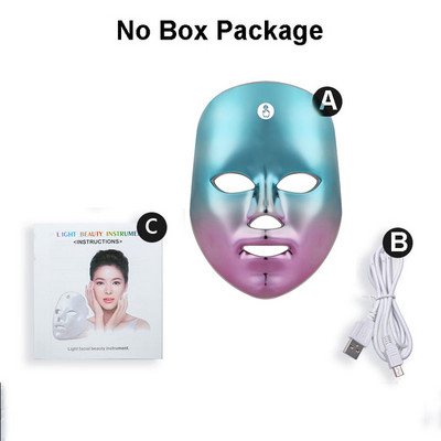 Mască de față pentru terapie cu lumină roșie PDT Photon nou Led 7 culori Îngrijirea pielii faciale Frumusețe și sănătate Spa Dispozitiv de tratament anti-îmbătrânire pentru acnee