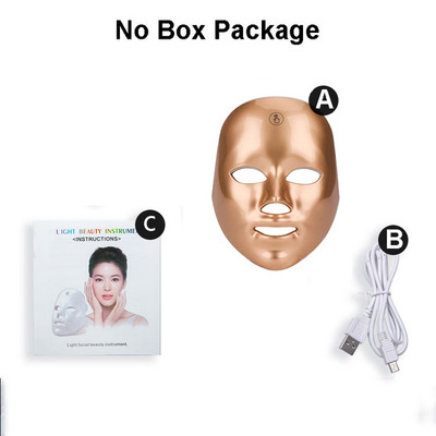 Mască de față pentru terapie cu lumină roșie PDT Photon nou Led 7 culori Îngrijirea pielii faciale Frumusețe și sănătate Spa Dispozitiv de tratament anti-îmbătrânire pentru acnee