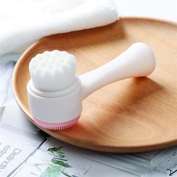 3D Face Cleaning Massage Face Wash Εργαλείο περιποίησης δέρματος Διπλής όψης βούρτσα καθαρισμού προσώπου σιλικόνης Φορητό μέγεθος