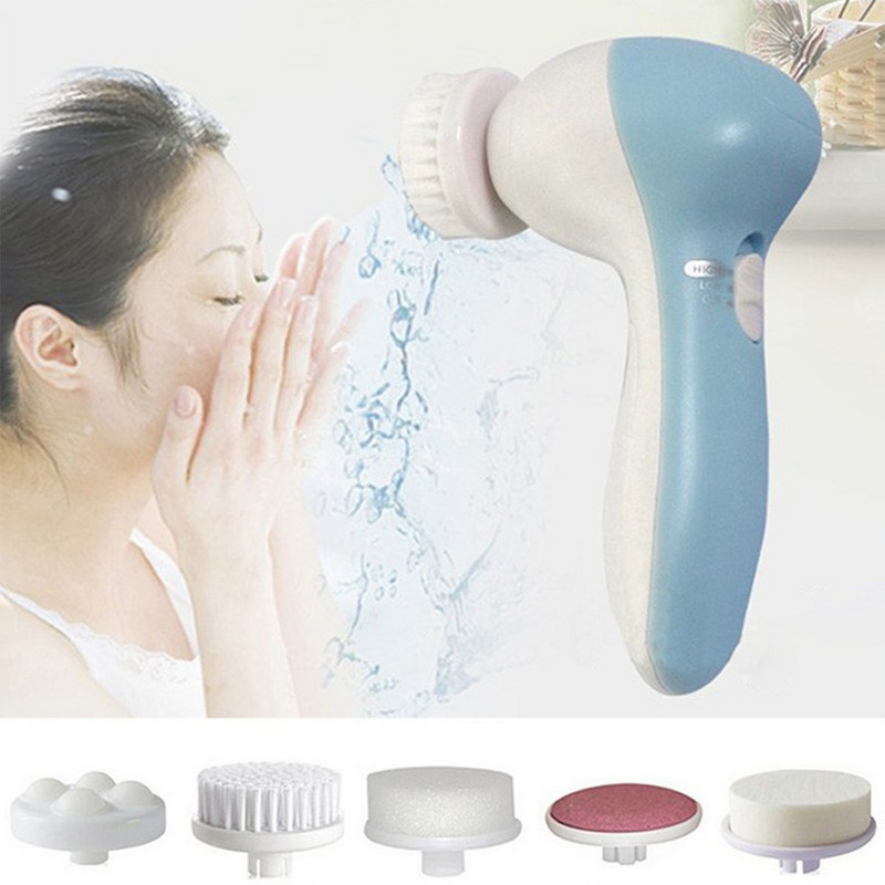 Četka za čišćenje lica Njega kože Set četkica za lice s 5 glava četkica za masažu za piling i uklanjanje mitesera za njegu lica