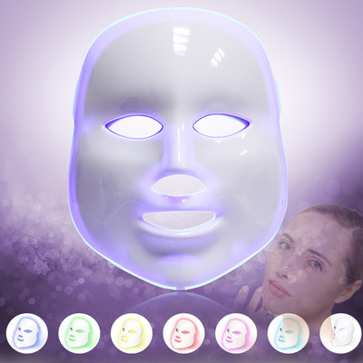 Mască LED Tratament facial 7 culori Anti-Acnee Îndepărtarea ridurilor Întinerirea pielii Mască facială LED Terapie cu lumină Instrumente de îngrijire a pielii