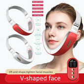 EMS Facial V-Line Lifting Device Arc Karcsúsító Vibrációs Masszírozó LED Foton Fényterápia Dupla állú V-alakú arcemelő arc