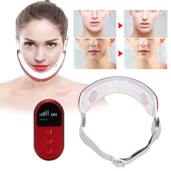 EMS Facial V-Line Lifting Device Face Slimming Vibration Massager LED Photon Light Therapy Double Chin σε σχήμα V Cheek Lift Face