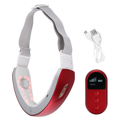 EMS Facial V-Line Lifting Device Arc Karcsúsító Vibrációs Masszírozó LED Foton Fényterápia Dupla állú V-alakú arcemelő arc