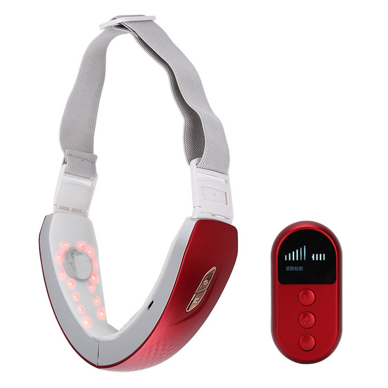 EMS Facial V-Line Lifting Device Arc Karcsúsító Vibrációs Masszírozó LED Foton Fényterápia Dupla állú V-alakú arcemelő arc
