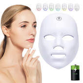 LED maszk 7 szín világos arcmaszk Bőrfiatalító arc pattanás elleni koreai fotonterápia fehérítő feszesítő újratölthető