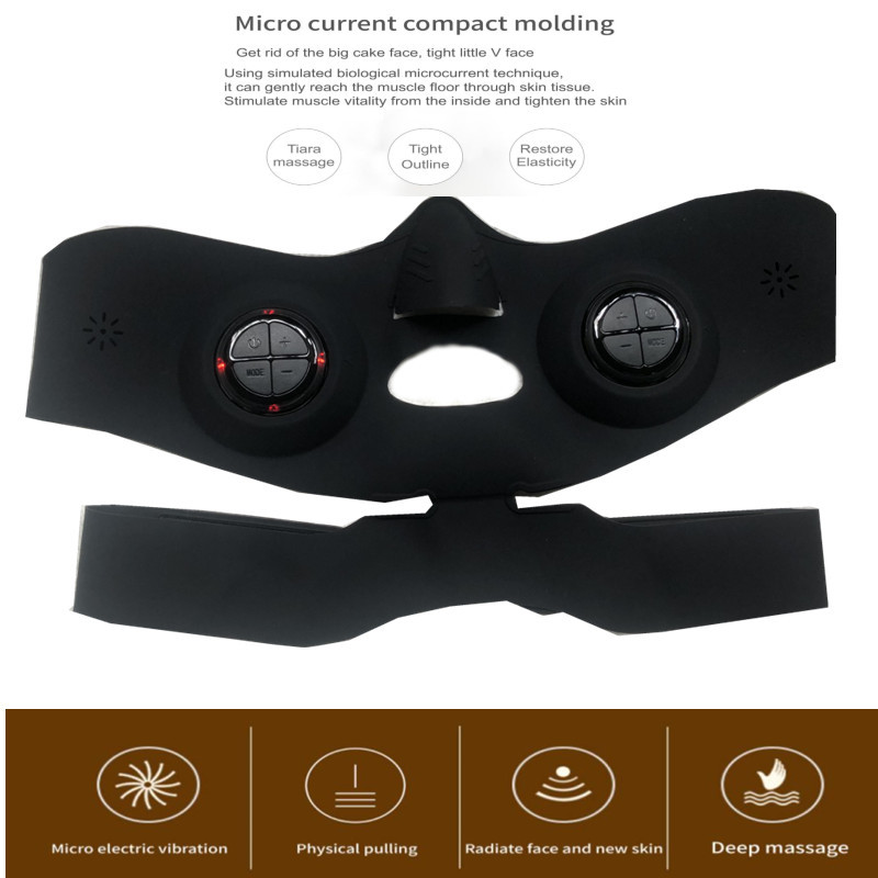 EMS Beauty Instrument Mask Mikroáramú arcemelő készülék V alakú dupla állú maszk Arc karcsúsító bőrfeszesítő arcterápia