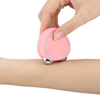 EMS Micro Current Beauty Instrument Лифтинг на лицето Устройство за отслабване Премахване на оток Намаляване на бръчки Вибрация Двоен ролков масажор