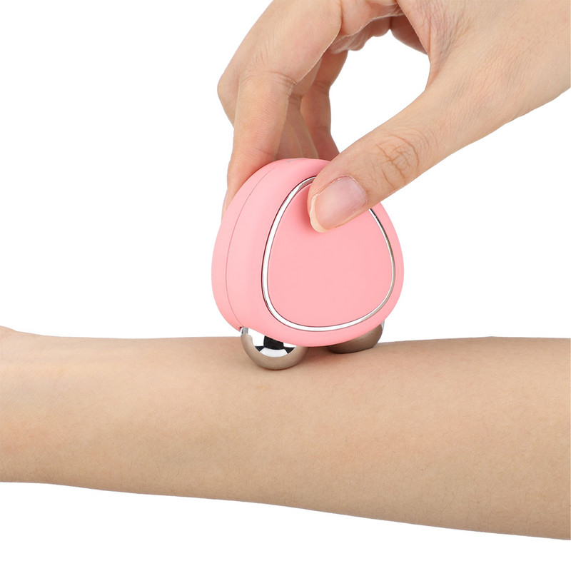EMS Micro Current Beauty Instrument Facial Lifting karcsúsító eszköz Az ödéma megszüntetése, a ráncok csökkentése, vibráció, kettős görgős masszírozó