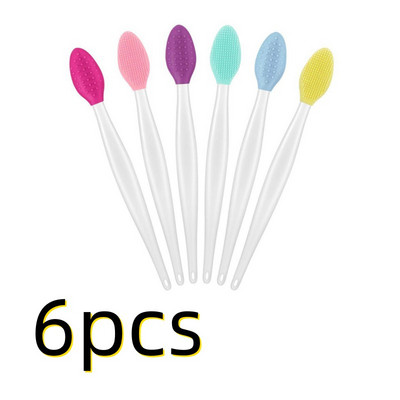Silikonska višenamjenska četkica za pranje lica s pilingom mitesera Četkica za čišćenje usana u 6 boja Čisti pore Profesionalni alati za uljepšavanje