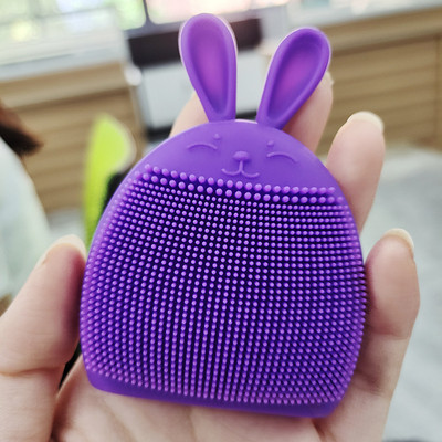 1 buc Perie de curățare a feței din silicon în formă de iepure Produs pentru spălarea feței Produs de curățare a porilor Perie pentru exfoliant pentru față Îngrijirea pielii