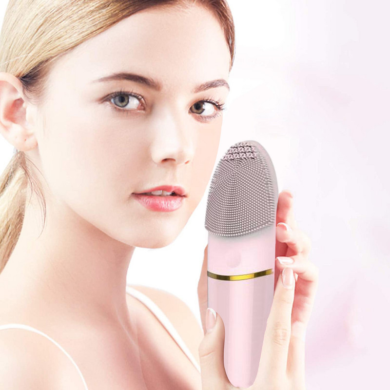 Sonic četka za čišćenje lica, vodootporna silikonska četka za lice za piling, uklanjanje mitesera Stroj za pranje kože Putovanje