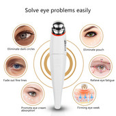1PC Електрически устройства за красота на очите Ролков масажор Премахване на бръчки Тъмни кръгове против стареене Мини вибрационен масаж Домашна употреба Здраве